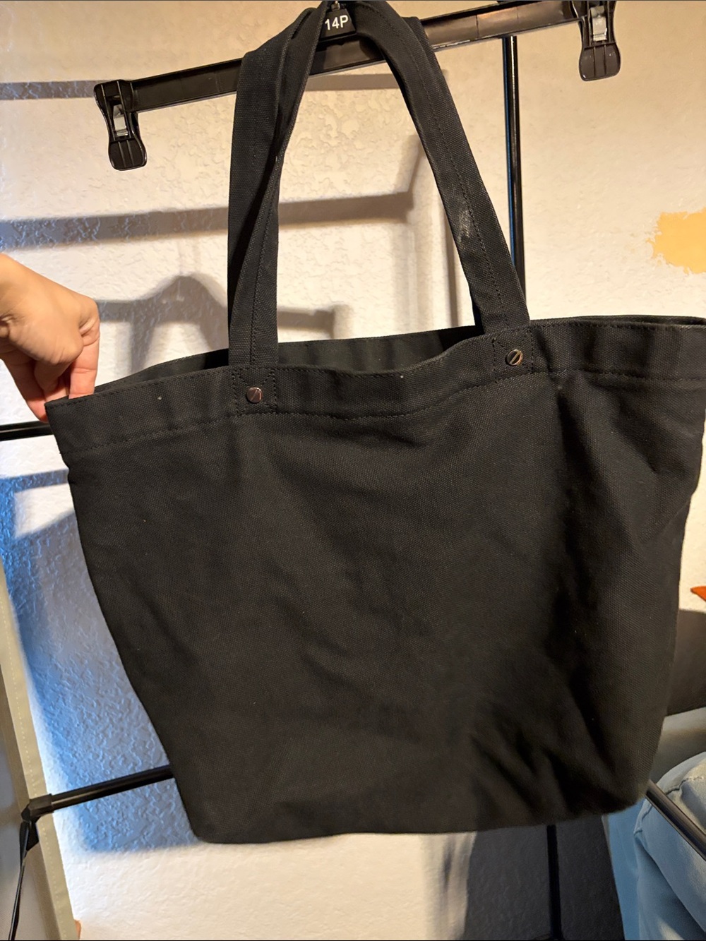L.A.M.B. Black and Hot Pink Canvas Tote - Picture 2 of 5